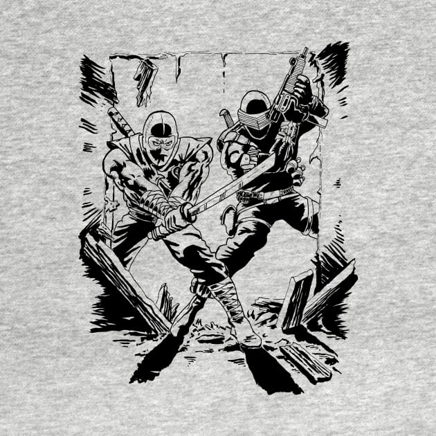 GI Joe Team Up (Black) by SkipBroTees